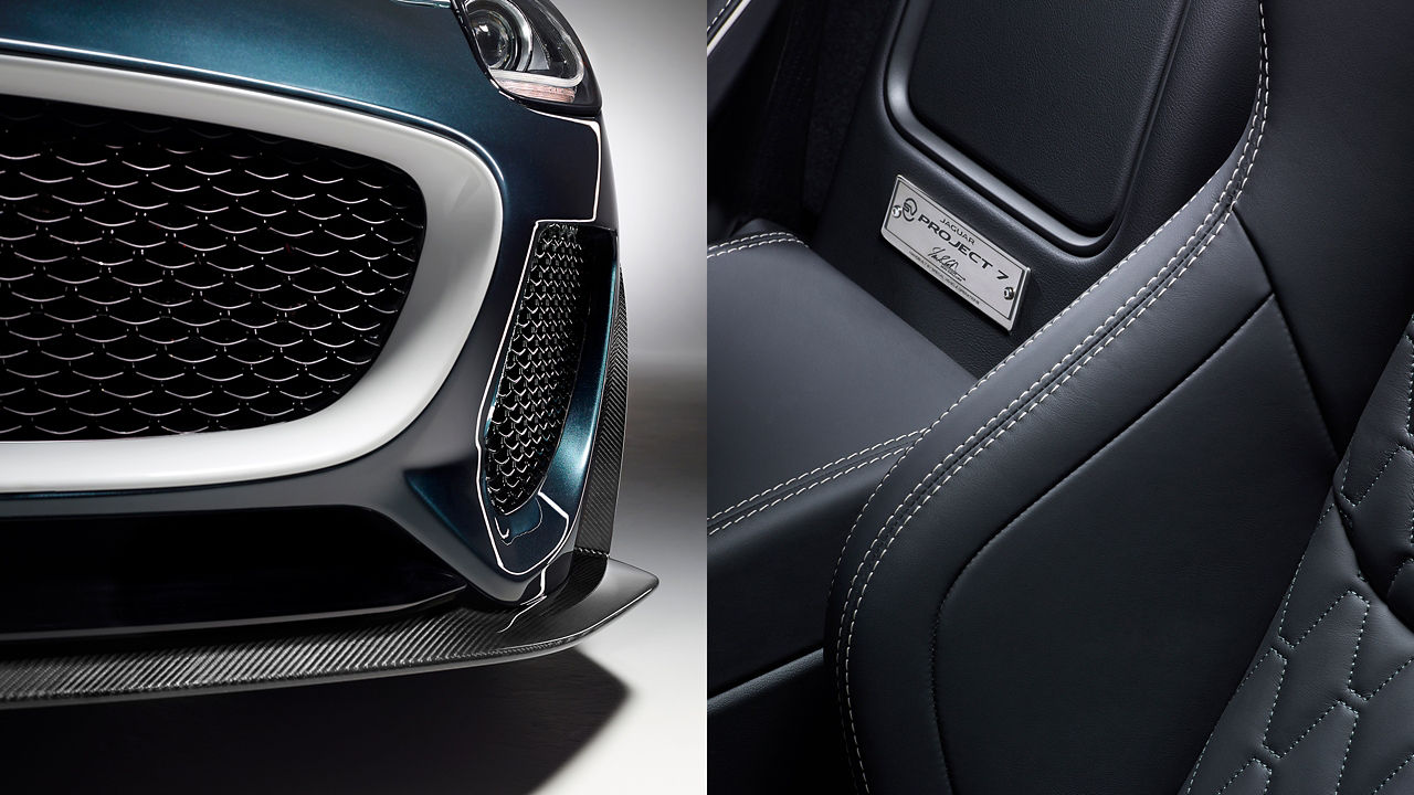 Jaguar F-Type Front Grill and Seat details Montage