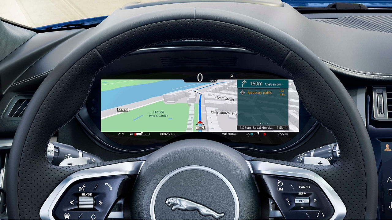 Jaguar E-Pace InControl navigation map