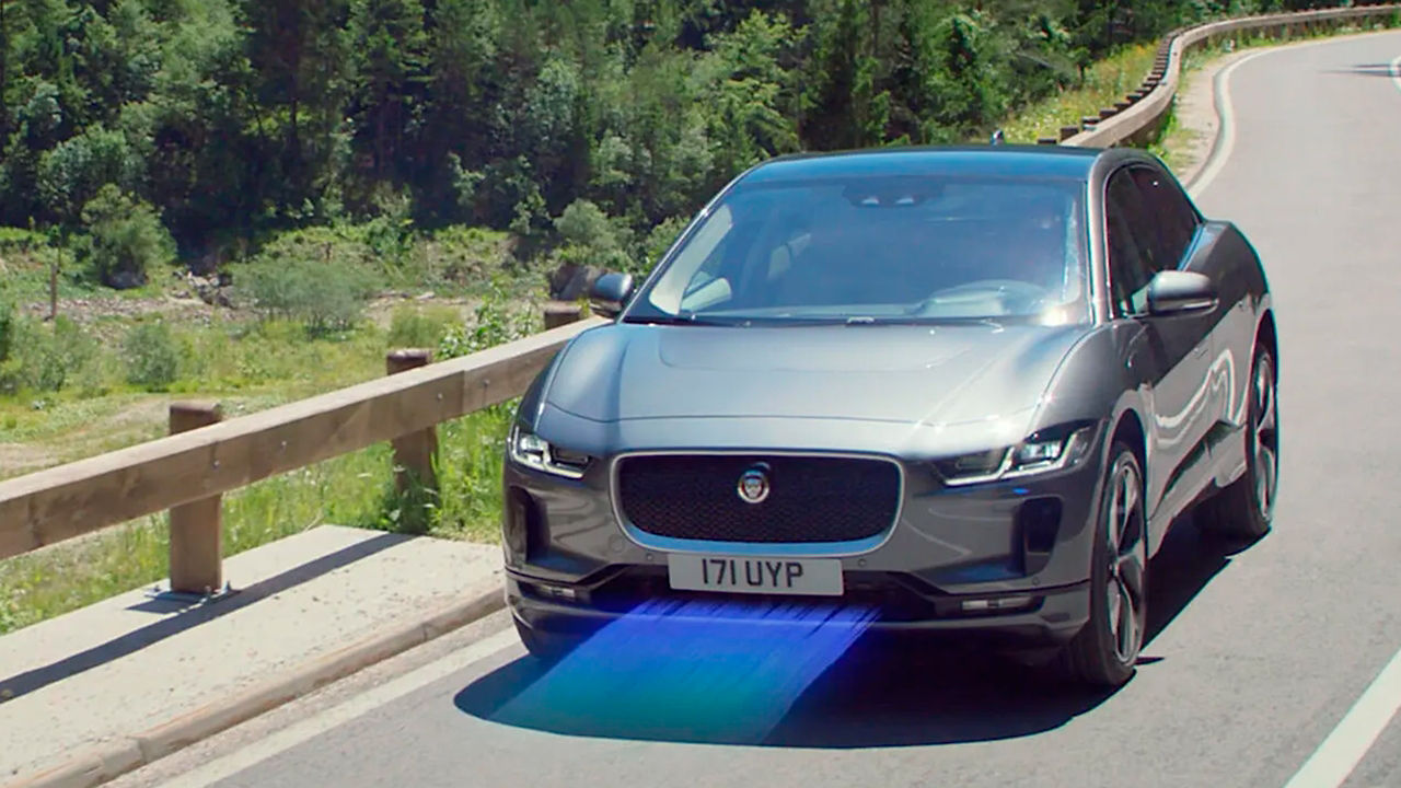 Jaguar I-Pace Running on Highway