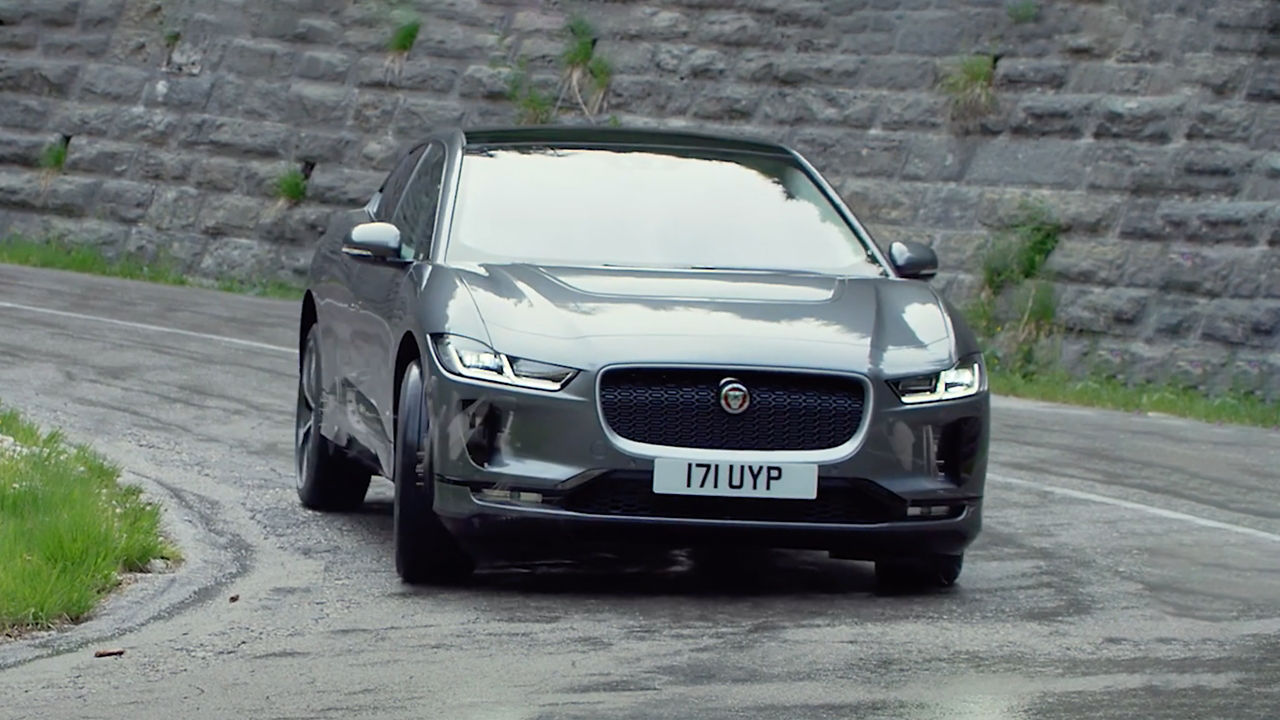 Jaguar I-PACE Running on turning road