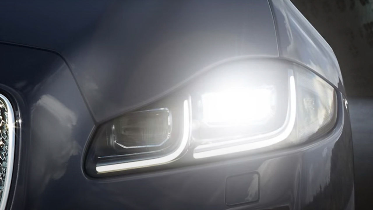 Close-up of headlights