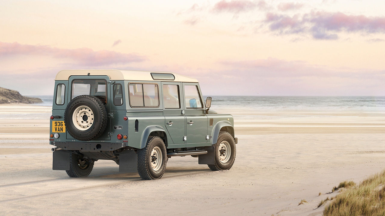 Defender at seashore