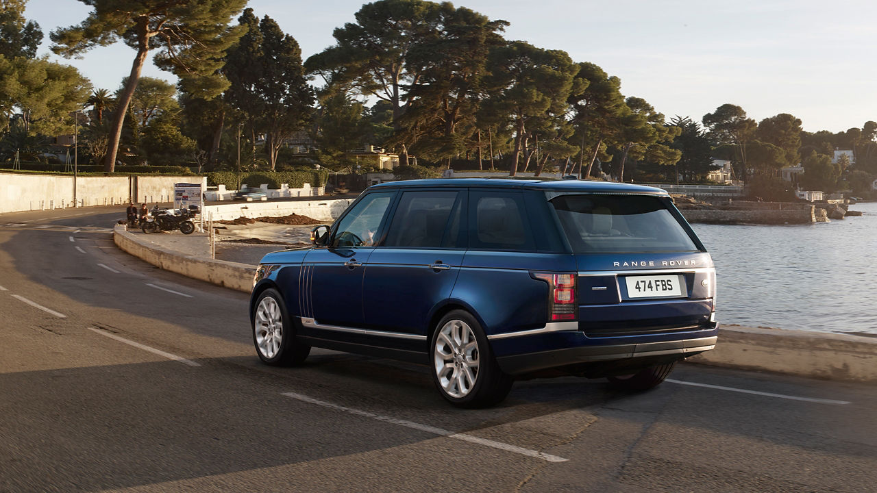 Range Rover Car Moving on City and Sea Side