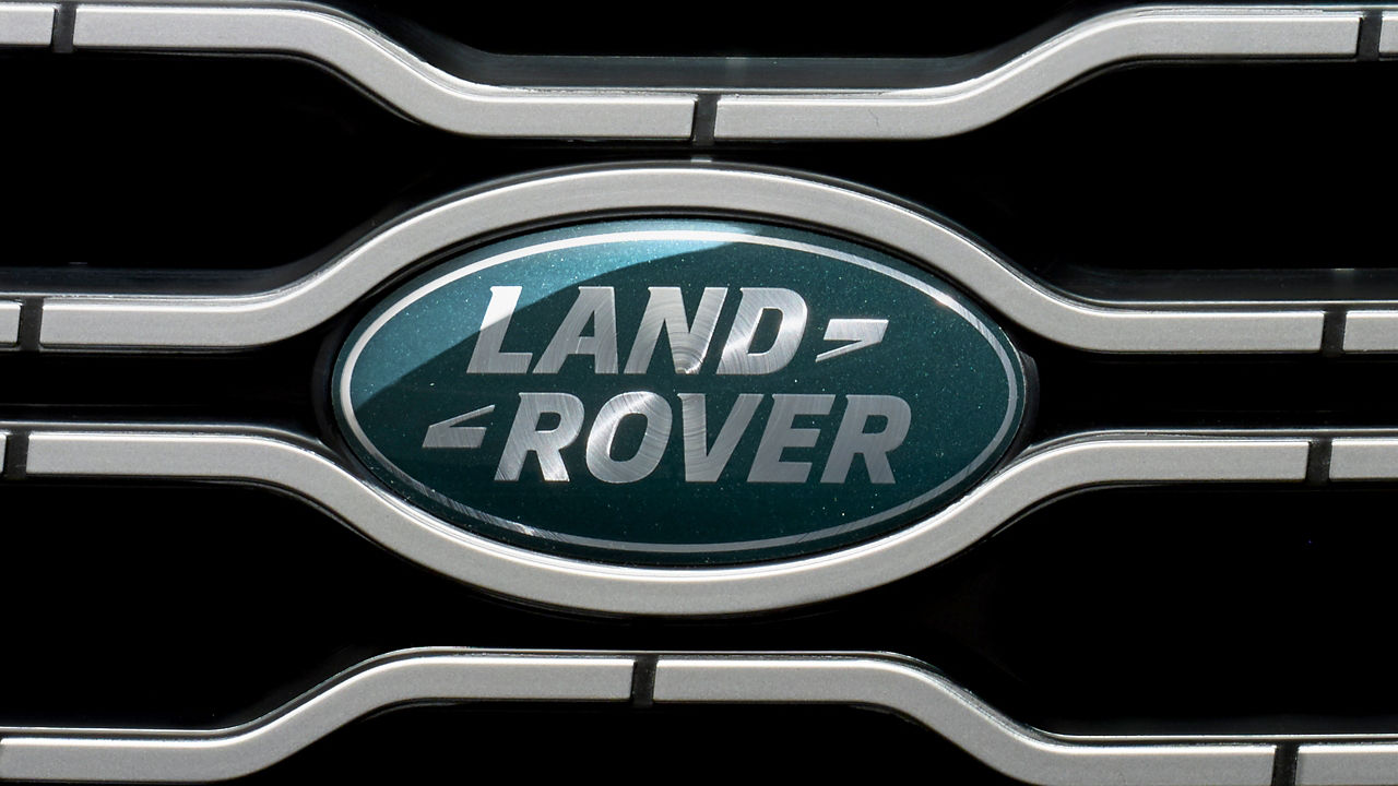 Close View of Land Rover  Logo Badge Grill