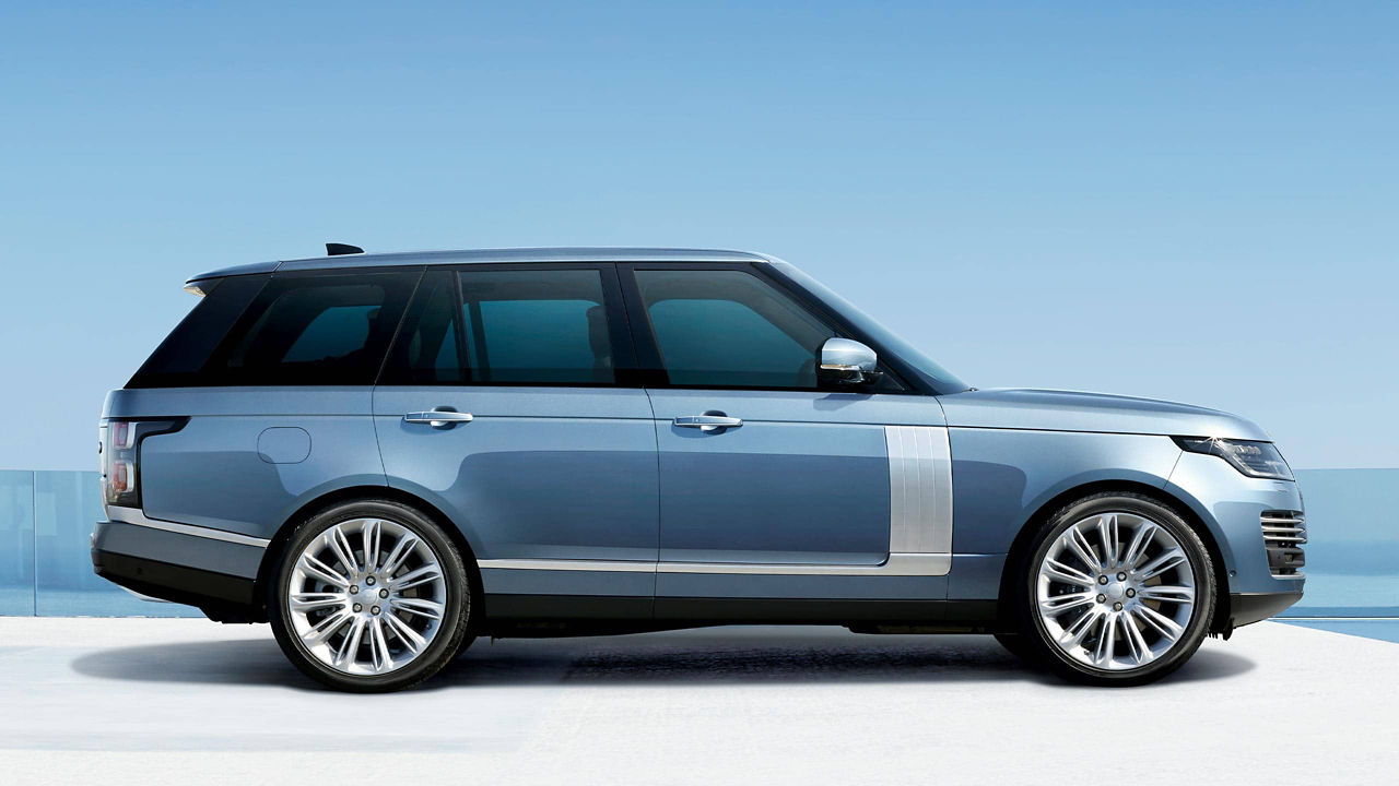 Range Rover SV in blue profile view