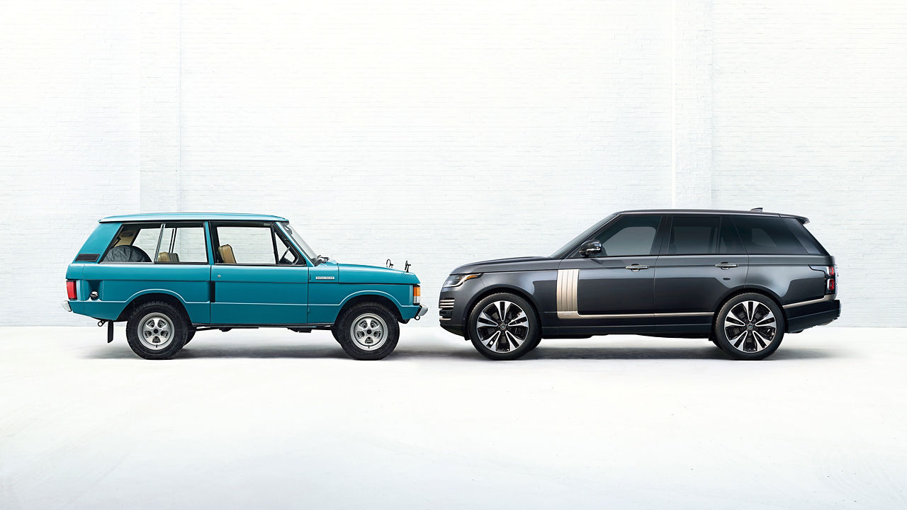 50 Anniversary of Range Rover Classic and new model showcased.