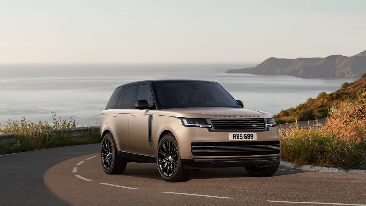 Range Rover golden sunset view