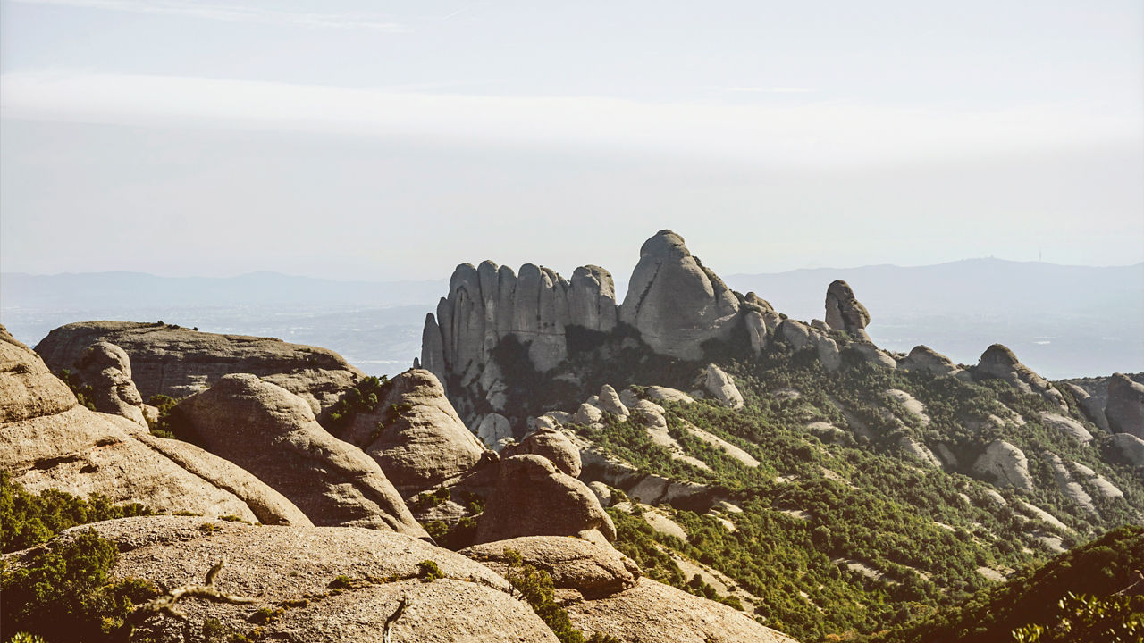 Rocky terrains and clear sky view