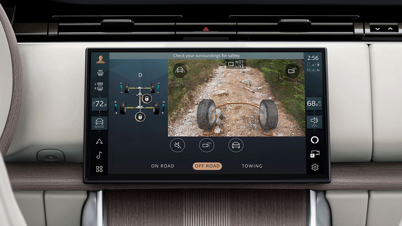 Infosystem display of ranger rover