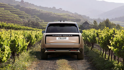 Back view of Range Rover