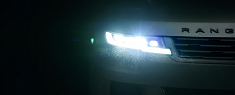 Close up of the car headlight