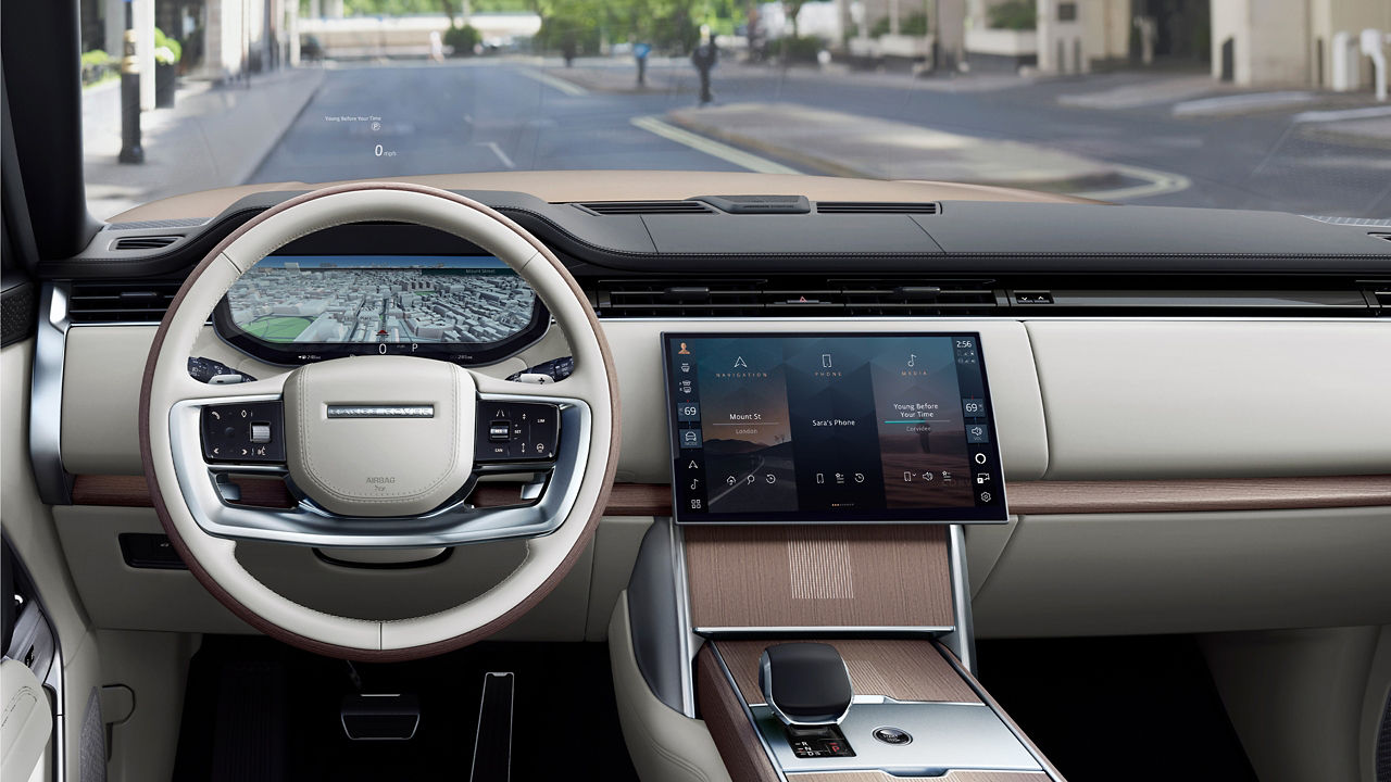 Defender interior dashboard and infotainment system