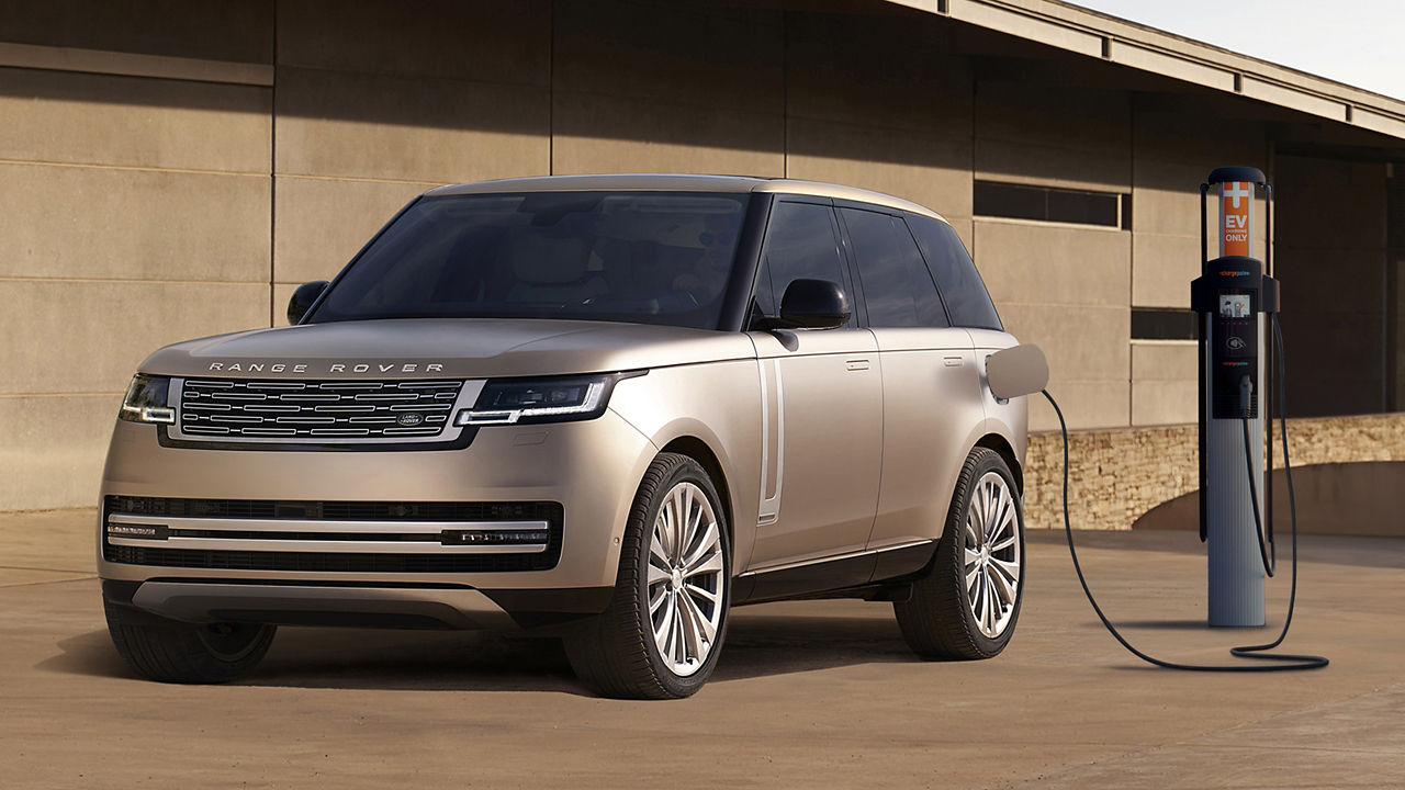 Range Rover charging at the phev station point