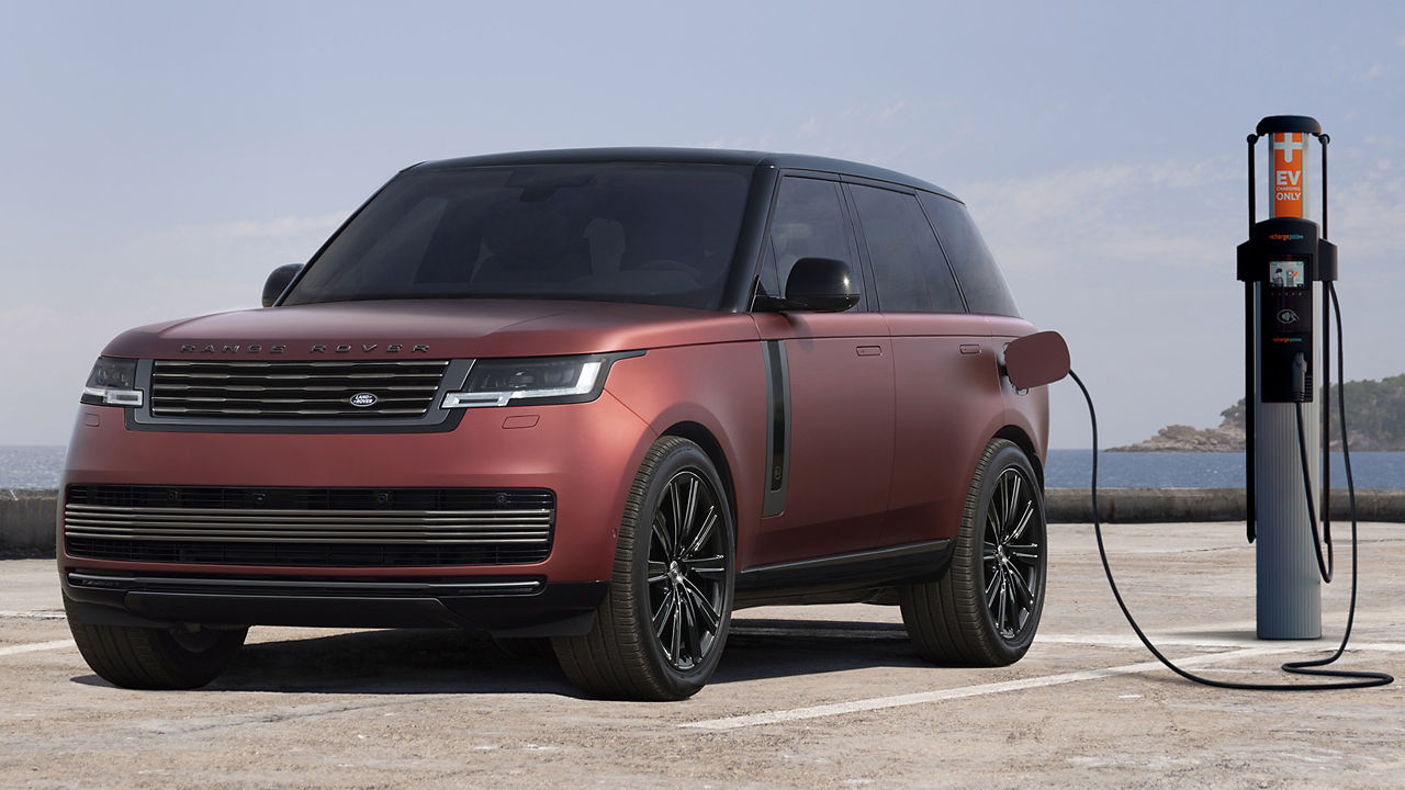 Range Rover charging at the phev station point