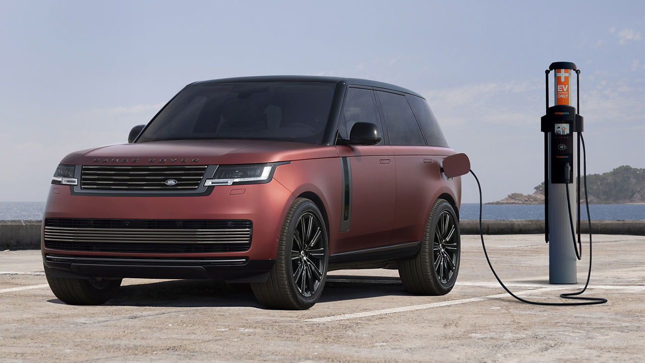 Range Rover charging at the phev station point