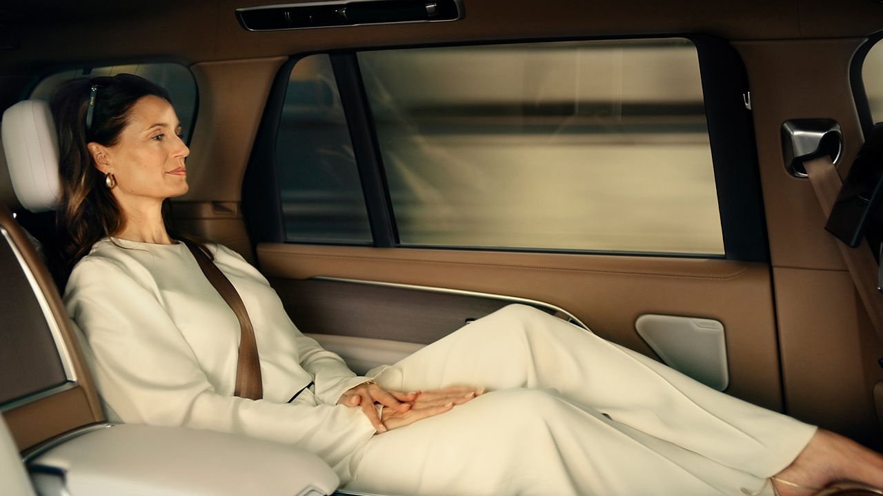 Women siting comfortably in Range Rover 