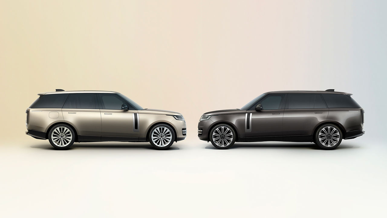 Range Rover parked facing each other
