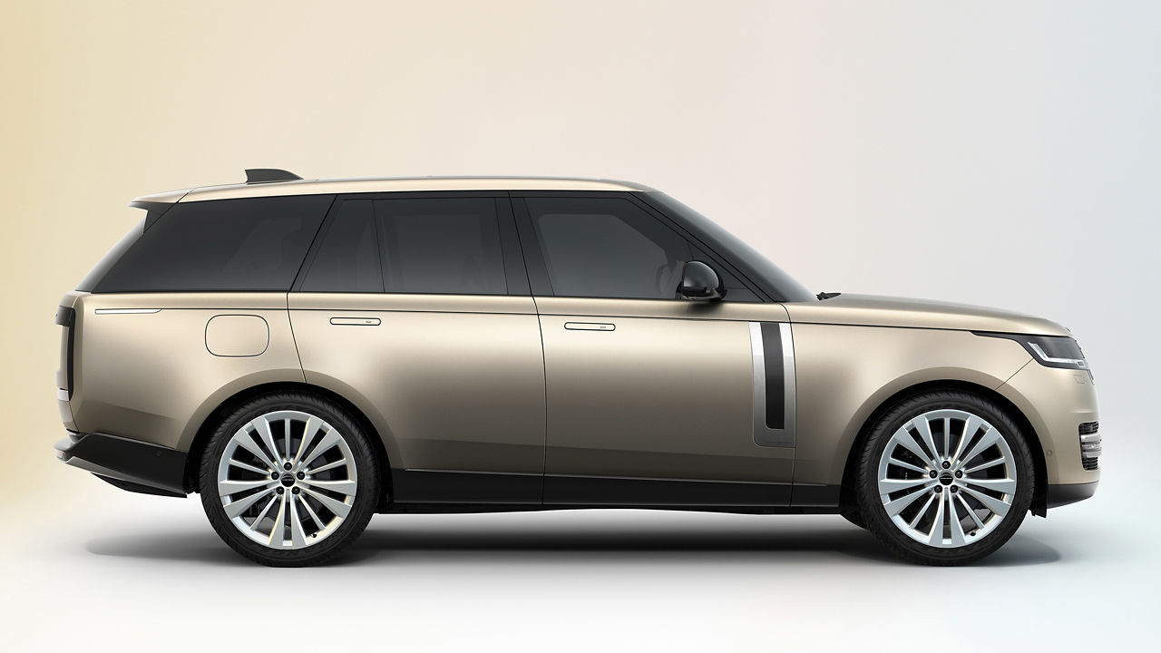 Range Rover parked in studio side view
