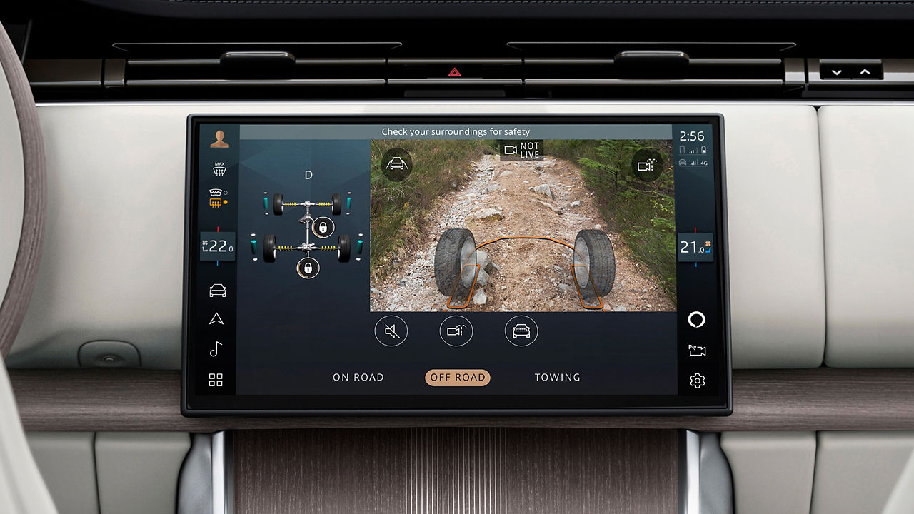 Infosystem display of ranger rover