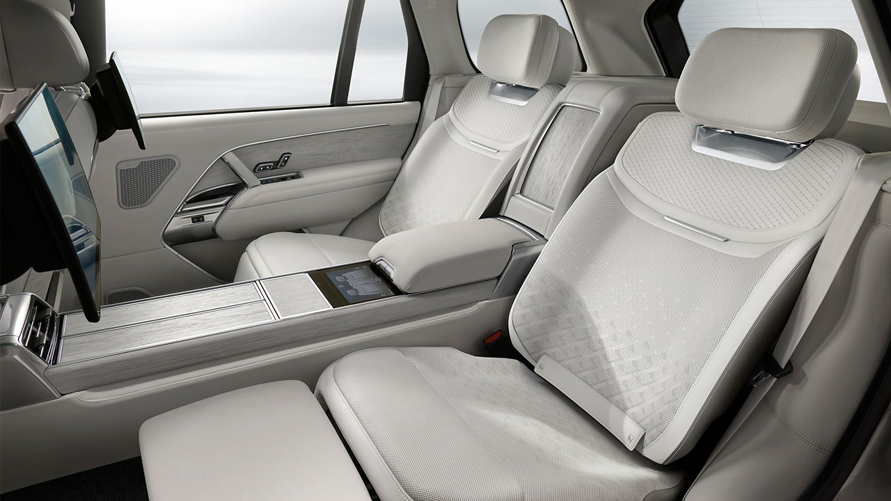 Range Rover front seat interior view