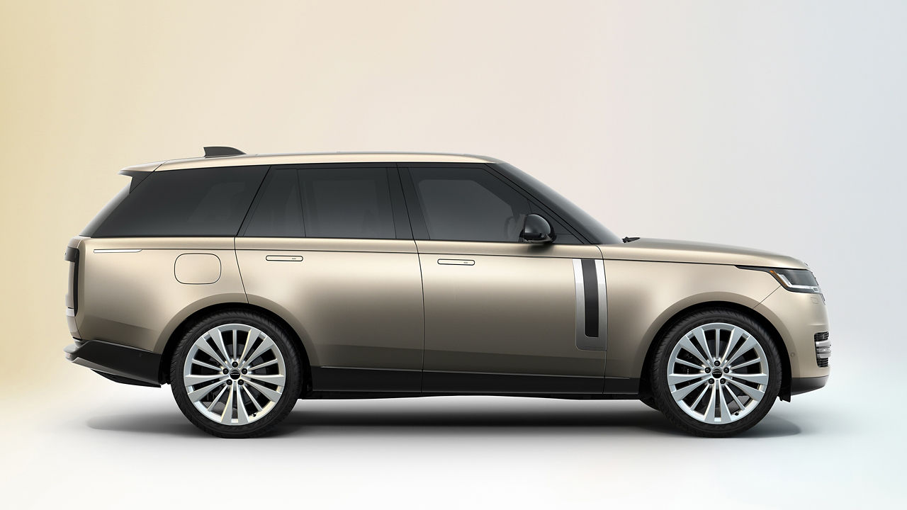 Range Rover parked in studio side view