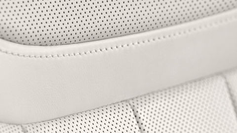 New Range Rover seat details in white