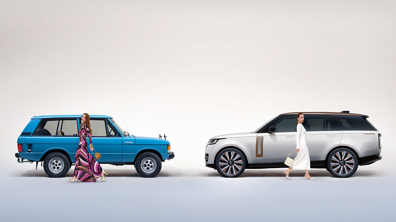 Range Rover old and new model facing each other