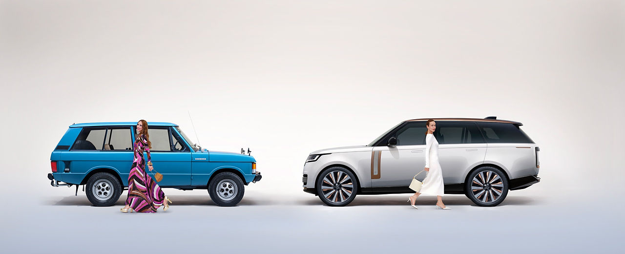 Range Rover old and new model facing each other