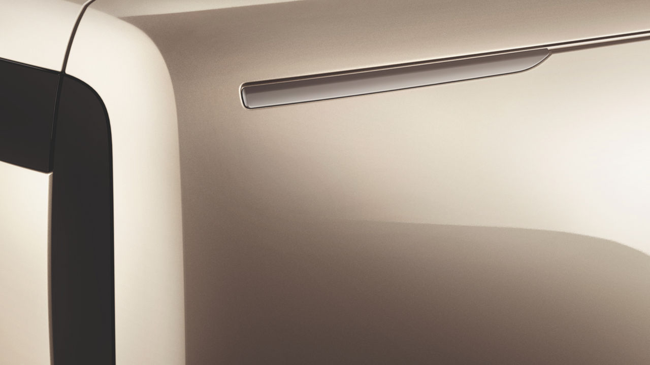 Detail view of Range Rover side.