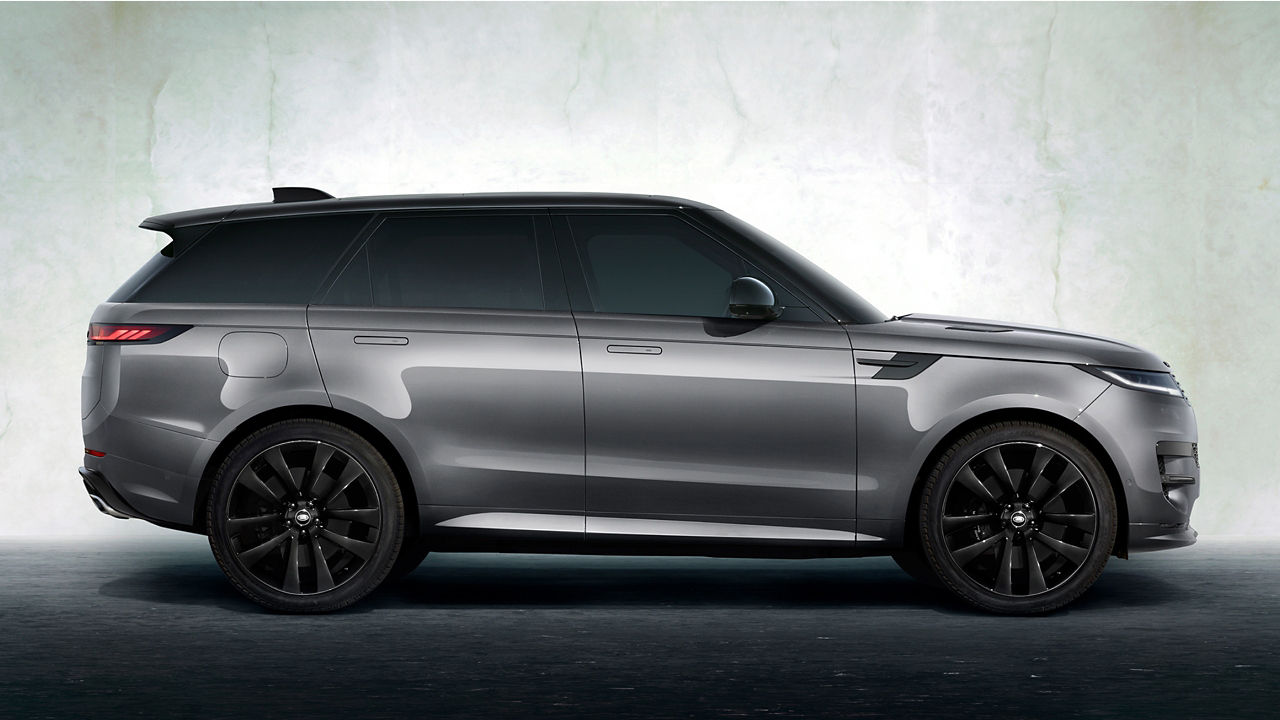  Side view of Range Rover Sport in Eiger gray color