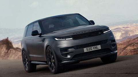 Range Rover Sports driving on the road