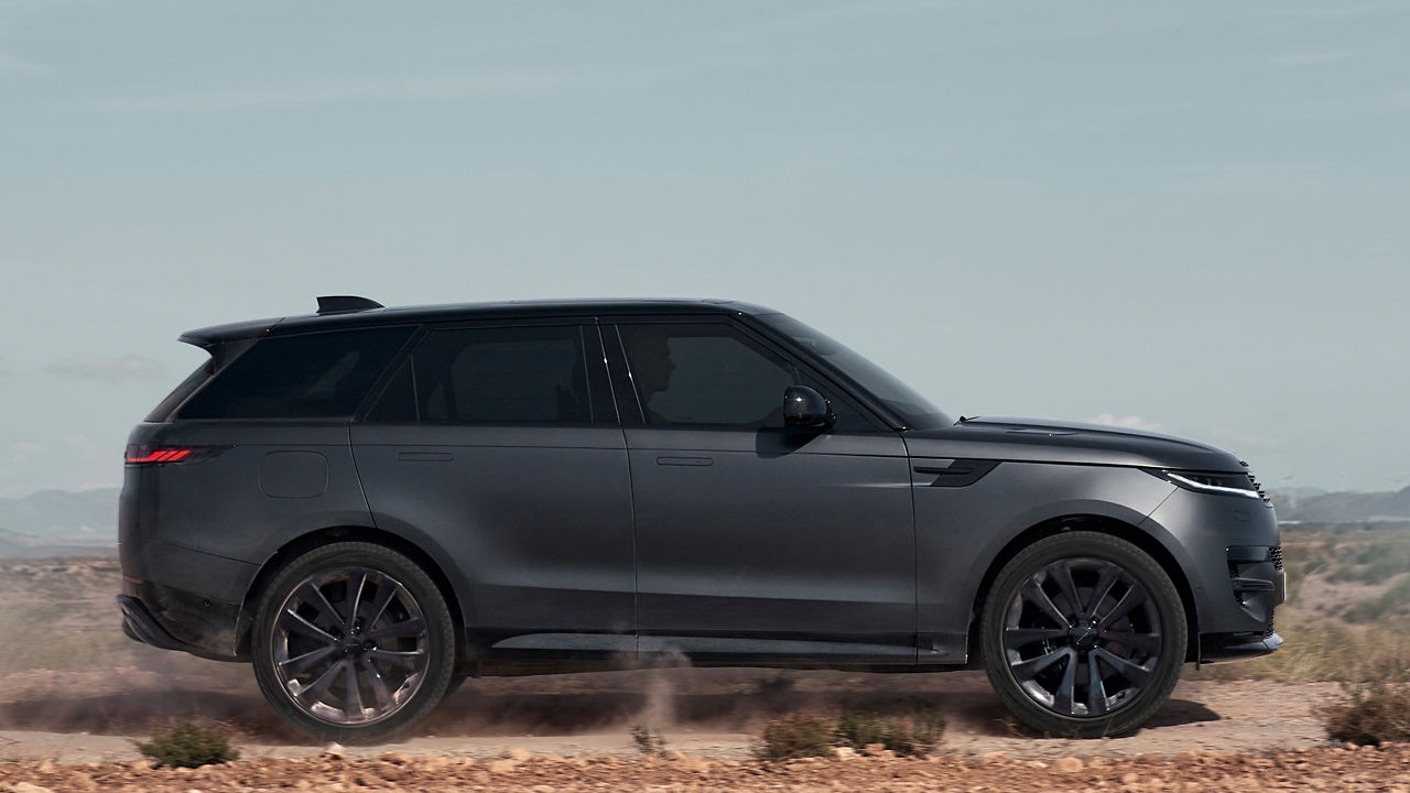 Range Rover Sports driving on rough road