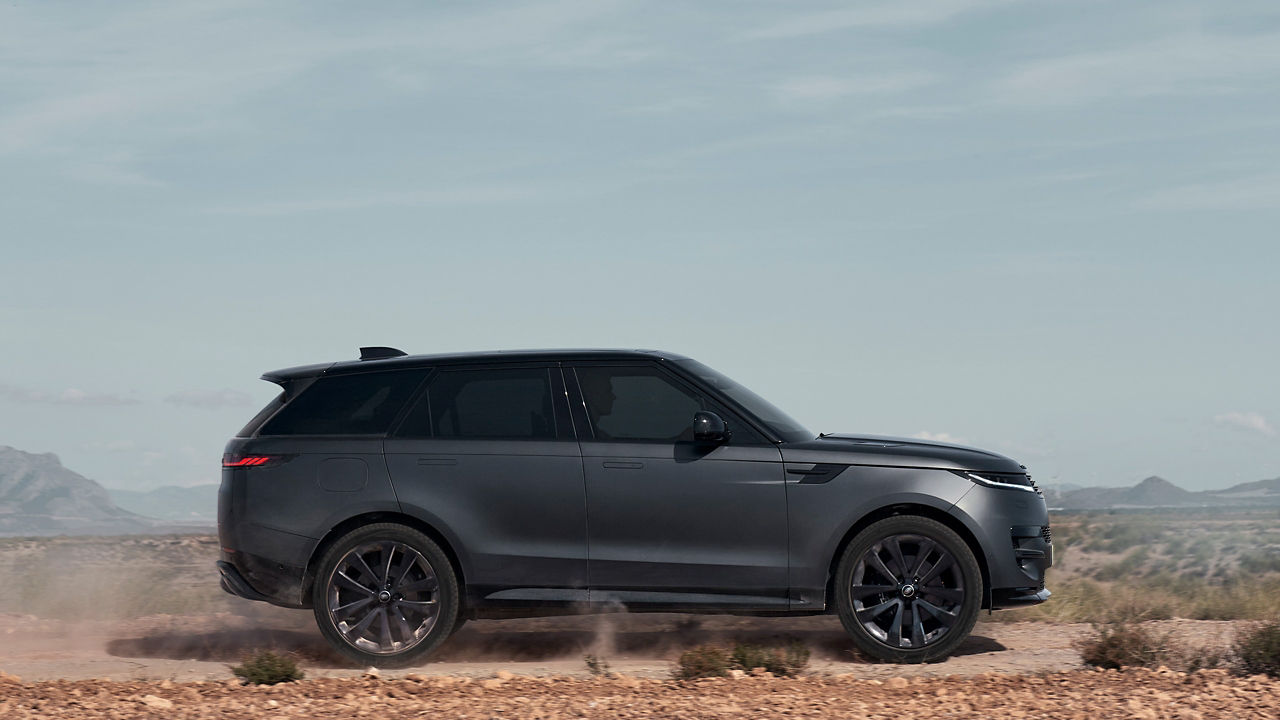 Range Rover Sports driving on rough road