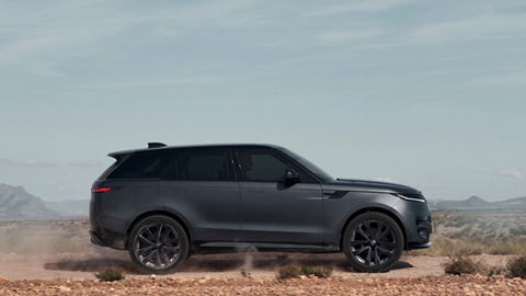 Range Rover Sports driving on rough road