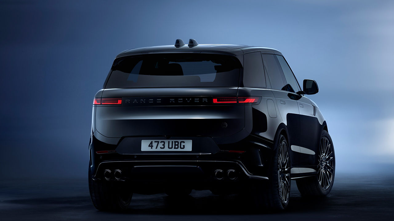 Range Rover Sports SV black back view