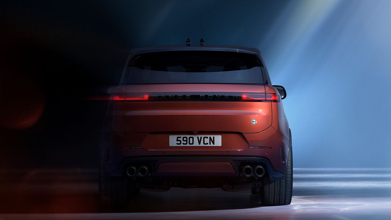 Range Rover Sports SV Carbon Parked On Surface back view