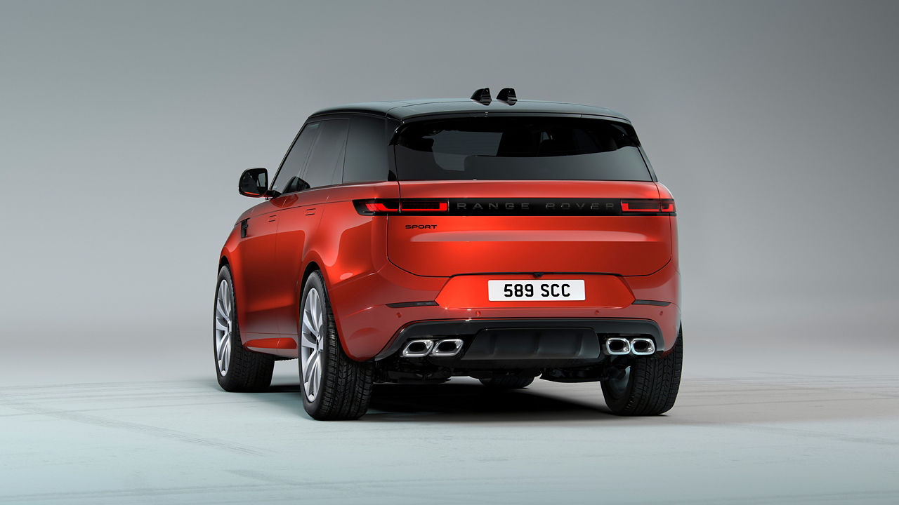 Range Rover Sports back view studio shot