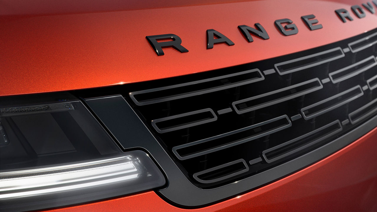 Range Rover Sports front grill with wordmark