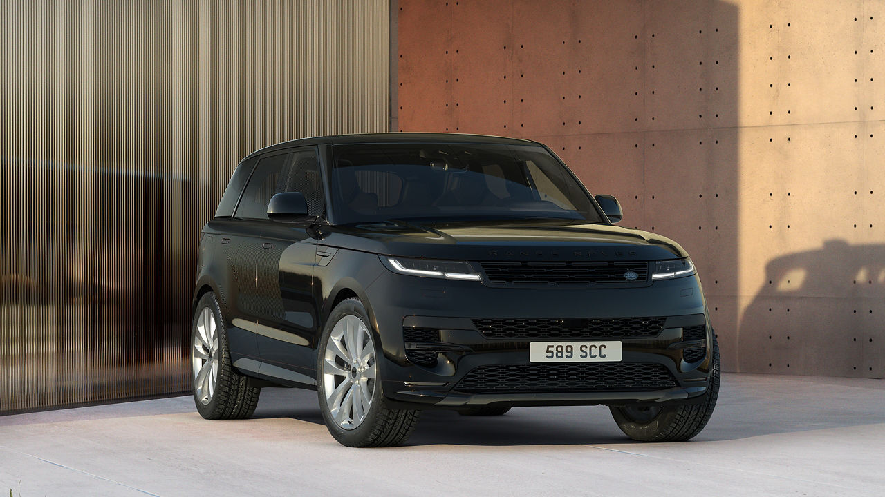 Range Rover Sports parked outside studio side view