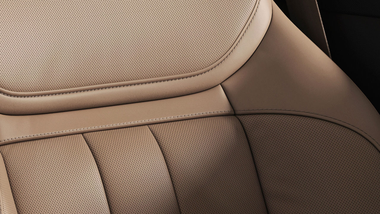 Close up of Range Rover Sport seat