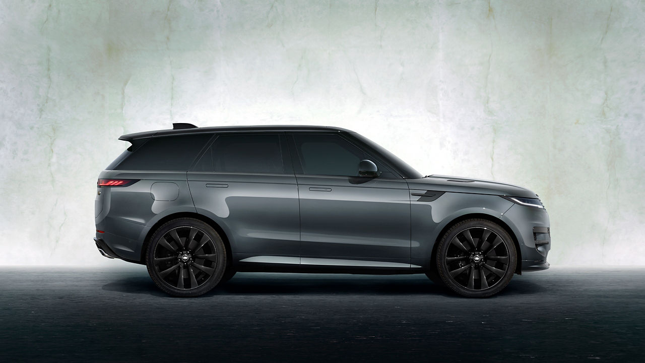 Representation of Range Rover Sport on grey textured background