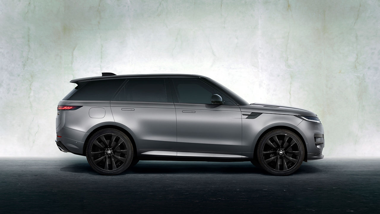 Representation of Range Rover Sport on grey textured background