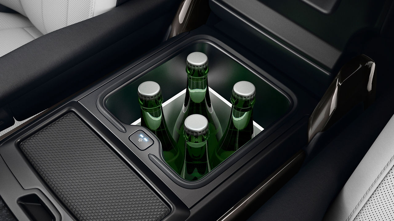 Range Rover SV having folding table and a fridge with built-in champagne flutes