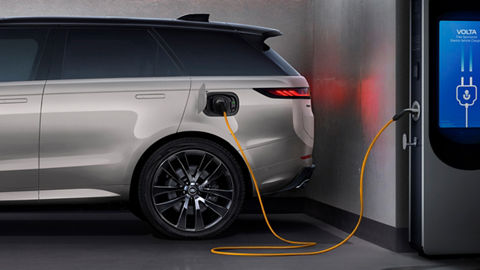 Range Rover Sports charging at the phev station point
