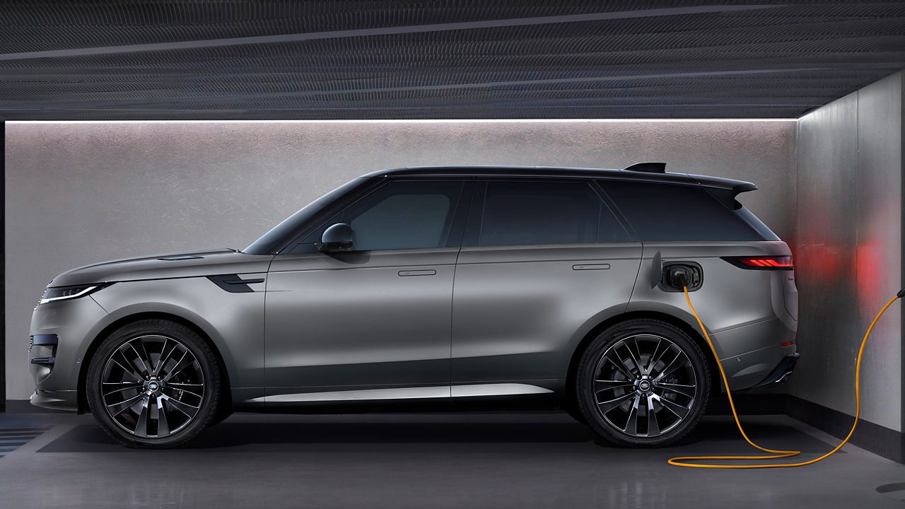 Range Rover sports charging at the phev station point