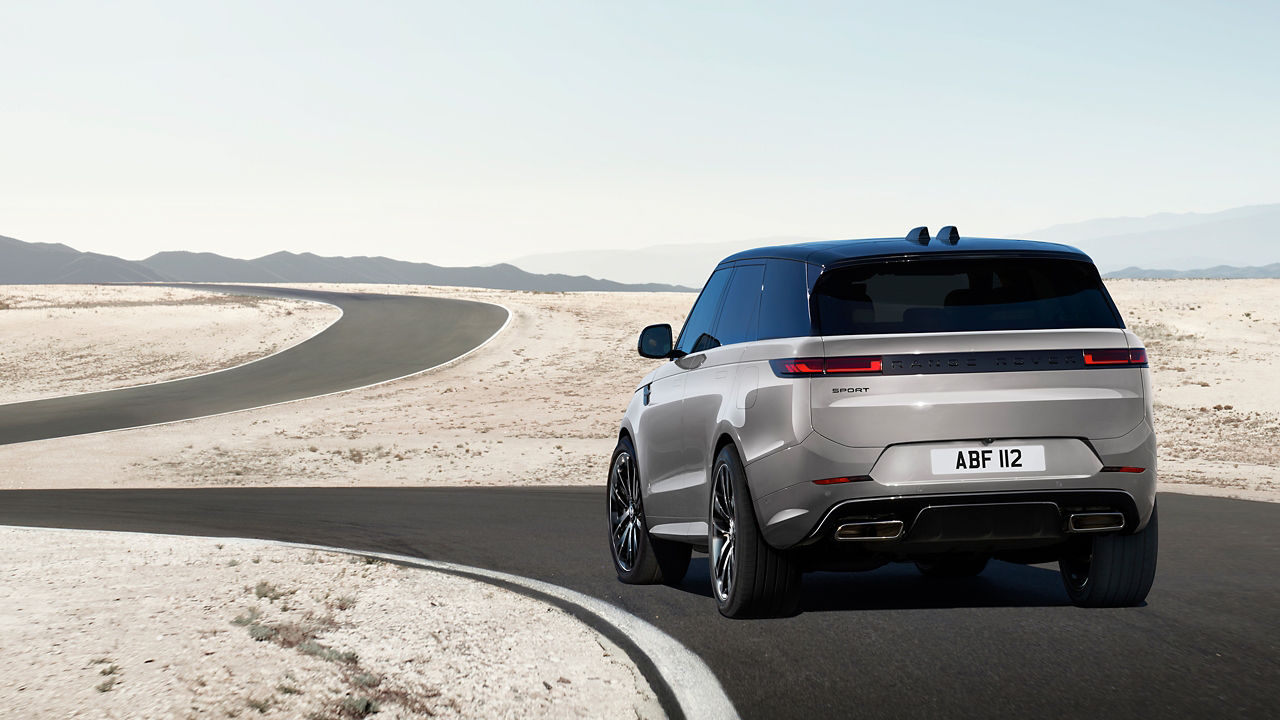 rear end of the LED tail lights of the Range Rover Sport