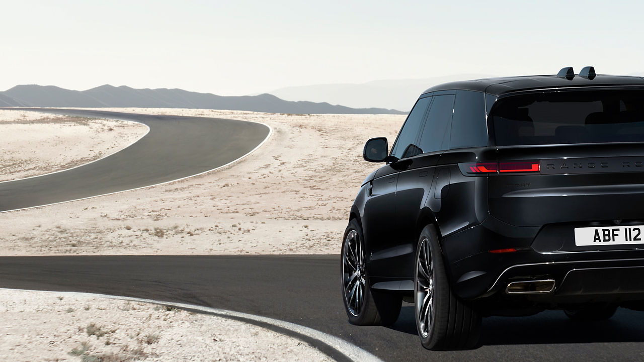 Range Rover Sport Santorini black running on road