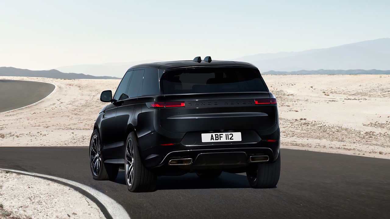 Range Rover Sport Santorini black running on road