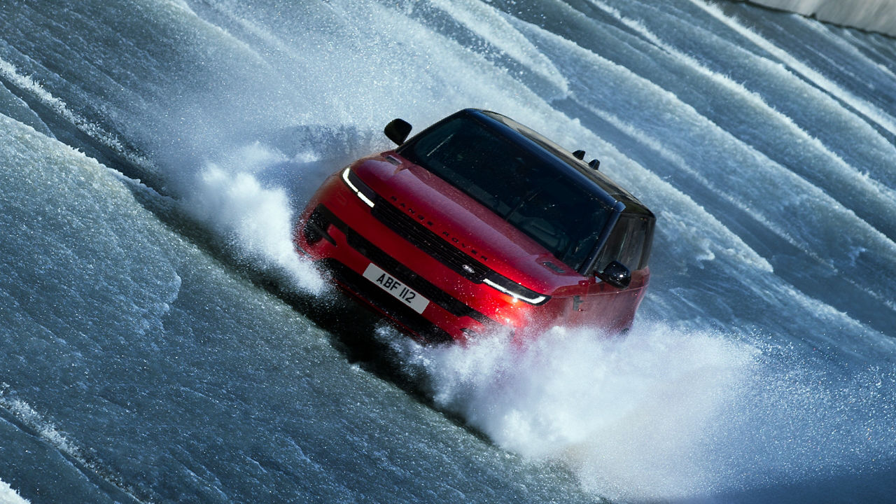 Range Rover Sports defied a torrent of water