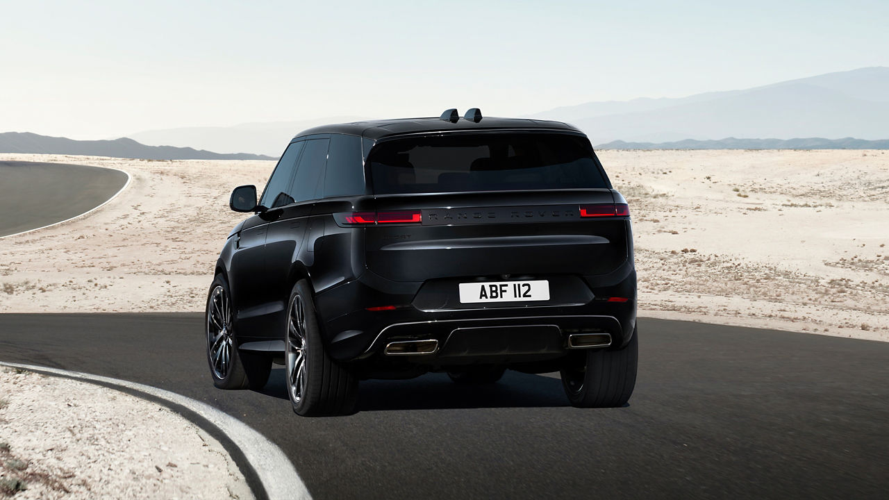 Range Rover Sports Santorini black on road